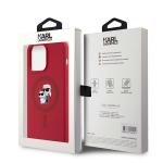 Carcasa Karl Lagerfeld Silicone Karl and Choupette compatibila cu iPhone 15 Pro Max, Rosu 9 - lerato.ro
