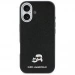 Husa Karl Lagerfeld Karl and Choupette Head Pins Saffiano cu MagSafe compatibila cu iPhone 17, Negru 2 - lerato.ro