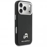 Husa Karl Lagerfeld Karl and Choupette Head Pins Saffiano cu MagSafe compatibila cu iPhone 17 Pro, Negru 5 - lerato.ro