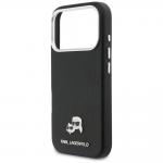 Husa Karl Lagerfeld Karl and Choupette Head Pins Saffiano cu MagSafe compatibila cu iPhone 17 Pro, Negru 7 - lerato.ro