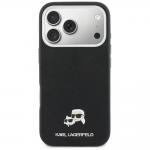 Husa Karl Lagerfeld Karl and Choupette Head Pins Saffiano cu MagSafe compatibila cu iPhone 17 Pro Max, Negru 2 - lerato.ro
