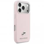 Husa Karl Lagerfeld Karl and Choupette Head Pins Saffiano cu MagSafe compatibila cu iPhone 17 Pro Max, Roz 5 - lerato.ro