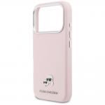 Husa Karl Lagerfeld Karl and Choupette Head Pins Saffiano cu MagSafe compatibila cu iPhone 17 Pro, Roz 7 - lerato.ro
