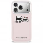 Husa Karl Lagerfeld Karl and Choupette Print Pocket compatibila cu iPhone 17 Pro Max, Roz 2 - lerato.ro