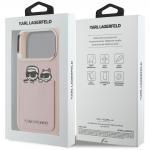Husa Karl Lagerfeld Karl and Choupette Print Pocket compatibila cu iPhone 17 Pro Max, Roz 9 - lerato.ro