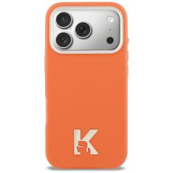 Husa Karl Lagerfeld Karl Head Logo cu MagSafe compatibila cu iPhone 17 Pro, Portocaliu