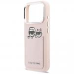 Husa Karl Lagerfeld Karl and Choupette Print Pocket compatibila cu iPhone 17 Pro, Roz 7 - lerato.ro