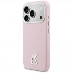 Husa Karl Lagerfeld Karl Logo Head cu MagSafe compatibila cu iPhone 17 Pro Max, Roz 3 - lerato.ro