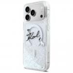 Husa Karl Lagerfeld Liquid Glitter Karl Script Logo cu MagSafe compatibila cu iPhone 17 Pro Max, Transparent 3 - lerato.ro