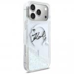 Husa Karl Lagerfeld Liquid Glitter Karl Script Logo cu MagSafe compatibila cu iPhone 17 Pro Max, Transparent 5 - lerato.ro