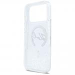 Husa Karl Lagerfeld Liquid Glitter Karl Script Logo cu MagSafe compatibila cu iPhone 17 Pro Max, Transparent 8 - lerato.ro