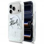Husa Karl Lagerfeld Liquid Glitter Karl Script Logo cu MagSafe compatibila cu iPhone 17 Pro, Transparent 4 - lerato.ro