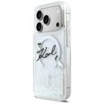 Husa Karl Lagerfeld Liquid Glitter Karl Script Logo cu MagSafe compatibila cu iPhone 17 Pro, Transparent 3 - lerato.ro