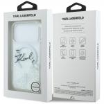 Husa Karl Lagerfeld Liquid Glitter Karl Script Logo cu MagSafe compatibila cu iPhone 17 Pro, Transparent 9 - lerato.ro