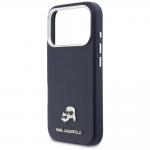 Husa Karl Lagerfeld Karl and Choupette Head Pins Saffiano cu MagSafe compatibila cu iPhone 17 Pro, Navy Blue 7 - lerato.ro