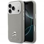 Husa Karl Lagerfeld Karl and Choupette Head Pins Saffiano cu MagSafe compatibila cu iPhone 17 Pro, Gri 4 - lerato.ro