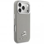 Husa Karl Lagerfeld Karl and Choupette Head Pins Saffiano cu MagSafe compatibila cu iPhone 17 Pro, Gri 5 - lerato.ro