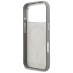 Husa Karl Lagerfeld Karl and Choupette Head Pins Saffiano cu MagSafe compatibila cu iPhone 17 Pro, Gri 8 - lerato.ro