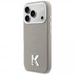 Husa Karl Lagerfeld Karl Head Logo cu MagSafe compatibila cu iPhone 17 Pro, Gri 3 - lerato.ro