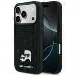Husa Karl Lagerfeld Rhinestones Karl and Choupette Pin compatibila cu iPhone 17 Pro, Negru 4 - lerato.ro