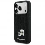 Husa Karl Lagerfeld Rhinestones Karl and Choupette Pin compatibila cu iPhone 17 Pro, Negru 3 - lerato.ro