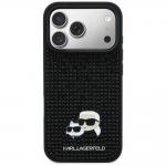 Husa Karl Lagerfeld Rhinestones Karl and Choupette Pin compatibila cu iPhone 17 Pro, Negru 2 - lerato.ro