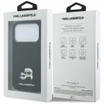 Husa Karl Lagerfeld Rhinestones Karl and Choupette Pin compatibila cu iPhone 17 Pro, Negru 9 - lerato.ro