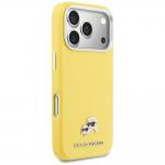 Husa Karl Lagerfeld Karl and Choupette Head Pins Saffiano cu MagSafe compatibila cu iPhone 17 Pro, Galben 5 - lerato.ro
