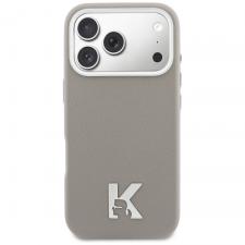 Husa Karl Lagerfeld Karl Head Logo cu MagSafe compatibila cu iPhone 17 Pro Max, Gri