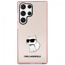 Carcasa Karl Lagerfeld Ikonik Choupette compatibila cu Samsung Galaxy S23 Ultra, Roz