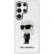 Carcasa Karl Lagerfeld Ikonik Karl compatibila cu Samsung Galaxy S23 Ultra, Transparent