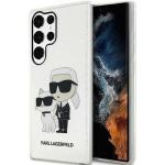 Carcasa Karl Lagerfeld Glitter Karl and Choupette compatibila cu Samsung Galaxy S23 Ultra, Transparent 4 - lerato.ro