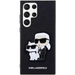 Carcasa Karl Lagerfeld Saffiano Karl and Choupette compatibila cu Samsung Galaxy S23 Ultra, Negru 2 - lerato.ro