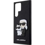 Carcasa Karl Lagerfeld Saffiano Karl and Choupette compatibila cu Samsung Galaxy S23 Ultra, Negru 7 - lerato.ro