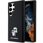 Carcasa Karl Lagerfeld Silicone Karl and Choupette Metal Pin compatibila cu Samsung Galaxy S23 Ultra, Negru 4 - lerato.ro