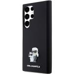 Carcasa Karl Lagerfeld Silicone Karl and Choupette Metal Pin compatibila cu Samsung Galaxy S23 Ultra, Negru 3 - lerato.ro
