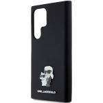 Carcasa Karl Lagerfeld Silicone Karl and Choupette Metal Pin compatibila cu Samsung Galaxy S23 Ultra, Negru 7 - lerato.ro