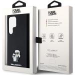 Carcasa Karl Lagerfeld Silicone Karl and Choupette Metal Pin compatibila cu Samsung Galaxy S23 Ultra, Negru 9 - lerato.ro
