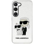 Carcasa Karl Lagerfeld Glitter Karl and Choupette compatibila cu Samsung Galaxy S23 Plus, Transparent 2 - lerato.ro