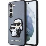 Carcasa Karl Lagerfeld Saffiano Karl and Choupette compatibila cu Samsung Galaxy S23 Plus, Gri 4 - lerato.ro