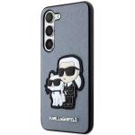 Carcasa Karl Lagerfeld Saffiano Karl and Choupette compatibila cu Samsung Galaxy S23 Plus, Gri 3 - lerato.ro