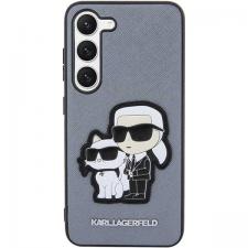 Carcasa Karl Lagerfeld Saffiano Karl and Choupette compatibila cu Samsung Galaxy S23 Plus, Gri