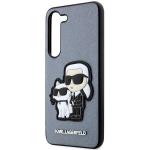 Carcasa Karl Lagerfeld Saffiano Karl and Choupette compatibila cu Samsung Galaxy S23 Plus, Gri 7 - lerato.ro