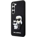 Carcasa Karl Lagerfeld Saffiano Karl and Choupette compatibila cu Samsung Galaxy S23 Plus, Negru 3 - lerato.ro