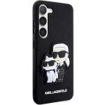 Carcasa Karl Lagerfeld Saffiano Karl and Choupette compatibila cu Samsung Galaxy S23 Plus, Negru 5 - lerato.ro