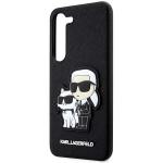 Carcasa Karl Lagerfeld Saffiano Karl and Choupette compatibila cu Samsung Galaxy S23 Plus, Negru 7 - lerato.ro