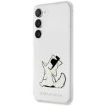 Carcasa Karl Lagerfeld Choupette Fun compatibila cu Samsung Galaxy S23, Transparent 3 - lerato.ro
