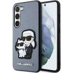 Carcasa Karl Lagerfeld Saffiano Karl and Choupette compatibila cu Samsung Galaxy S23, Gri 4 - lerato.ro