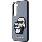 Carcasa Karl Lagerfeld Saffiano Karl and Choupette compatibila cu Samsung Galaxy S23, Gri 7 - lerato.ro