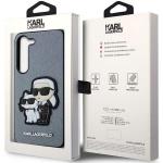 Carcasa Karl Lagerfeld Saffiano Karl and Choupette compatibila cu Samsung Galaxy S23, Gri 9 - lerato.ro